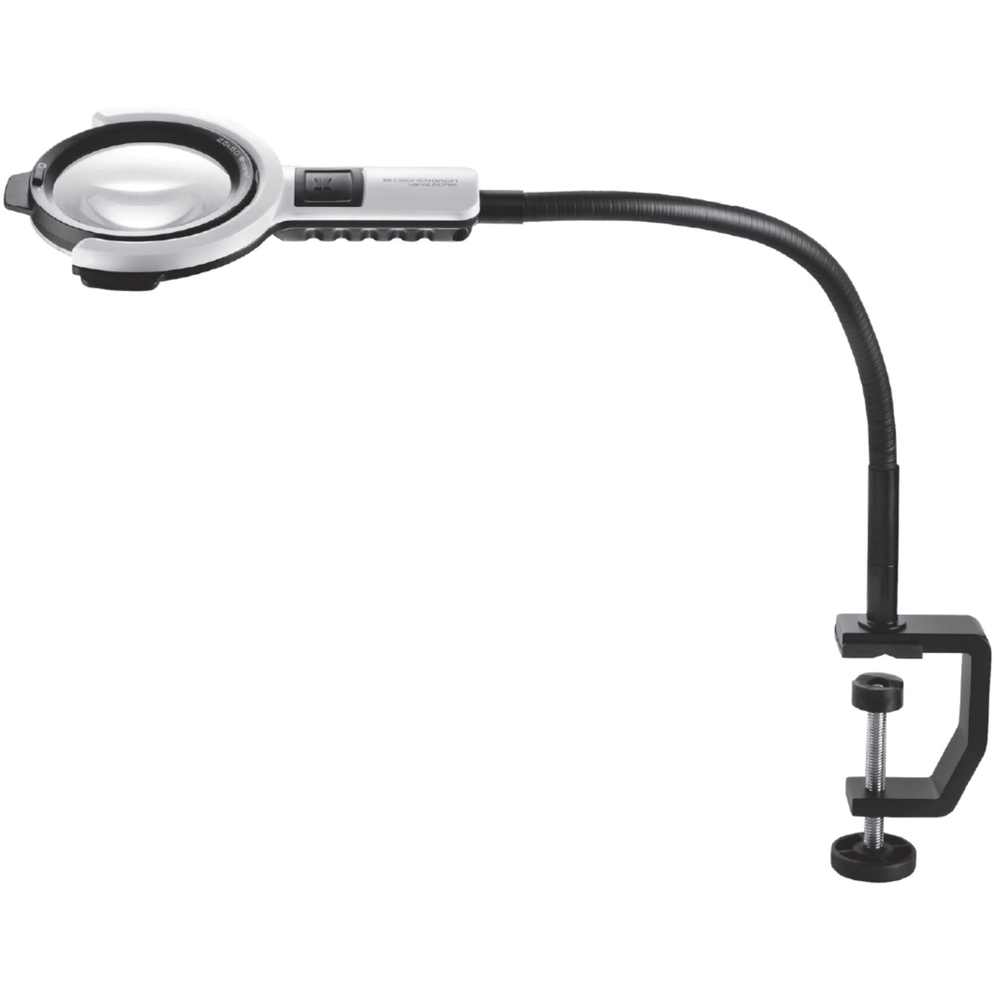Eschenbach Lupenleuchte varioLED Flex, 6dpt, 2,5X, Ø 76mm, Stativ 350 mm