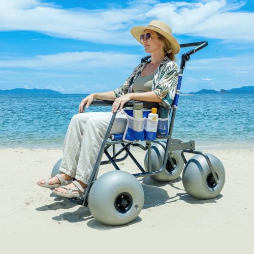 Faithought Foldable Beach Sand Wheelchair