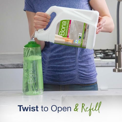 Bona Multi-Surface Floor Cleaner Refill - 128 fl oz - Unscented | Refill for Bona Spray Mops and Spray Bottles - Residue-Free Cleaning Solution for Stone, Tile, Laminate, and Vinyl Floors