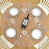 Lifesmells Indoor Outdoor Patio Round Fitted Vinyl Tablecloth,Great for...