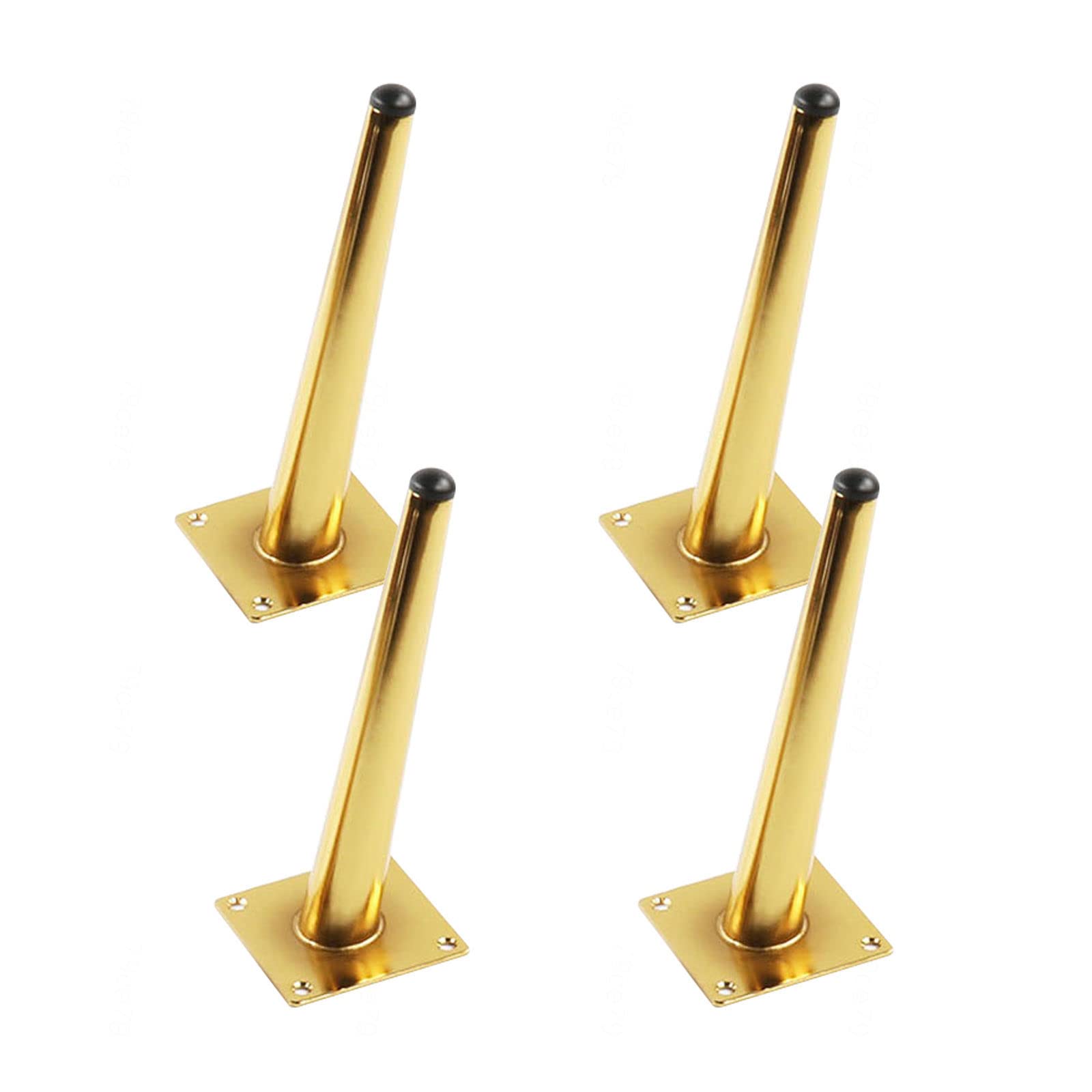 Patas de metal oblicuas doradas de 10 cm, juego de 4 piezas para elevar y estilizar tu sofá