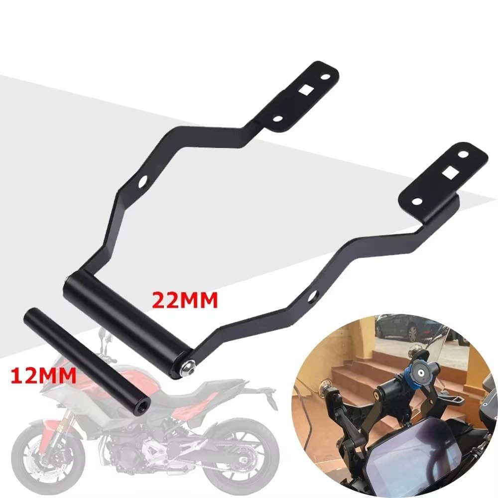 Staffa GPS In Alluminio Per BMW F900R F900XR 2020-2021 – Supporto Per Navigatore, Telefono E Accessori Con Staffe Da 22 E 12 Mm