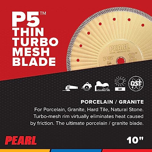 Image of PEARL ABRASIVE CO. P5 Thin Mesh Turbo Blade 10 inch 5 /8 inch-20mm-7 /8 Arbor