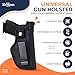 Universal Gun Holster for Men & Women, Concealed Carry Belt Holster for Pistols Right/Left Hand Draw, IWB/OWB 9mm for Glock, M&P Shield Fits Most Handgun Brands