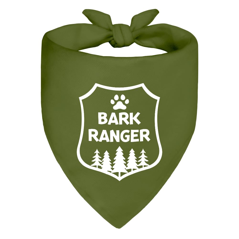 ZBBFSCSB Funny Outdoor Dog Bandana, Puppy Scarf Photo Prop for Outdoor Adventure Hiking Camping Mountain, Gifts for Ranger (Forest)