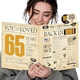 Piporani Large 65th Birthday Card Gifts for Men Women, Retro Jumbo Greeting Cards