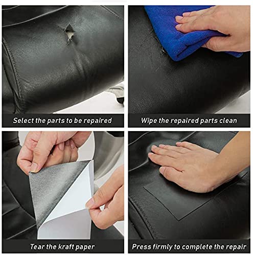 Browse Bliss Leather Repair Tape 30 X 60 Patch Leather Adhesive for Sofas, Car Seats, Handbags, Jackets,First Aid Patch (Black) 4