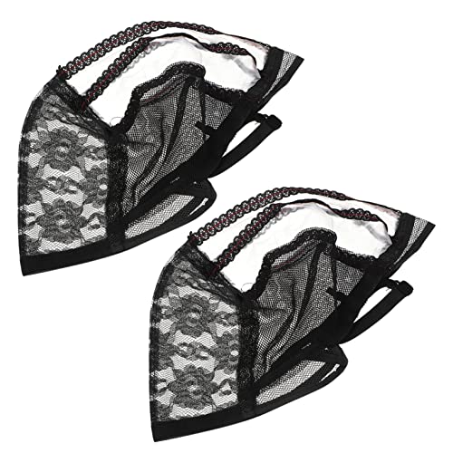 Didiseaon Ultra-thin Wig Mesh Cap 2 Pack Wig Hair Net Head Cover for Women Breathable Polyester