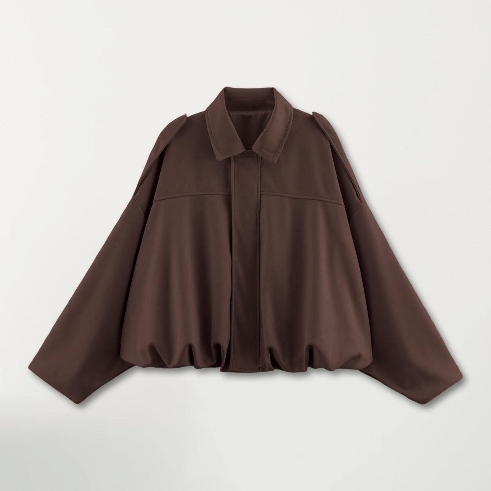 Generisch Lässige Einfarbige Modische Alltagsjacke Leichte Langarm-Jacke Mit Reißverschluss Streetwear-Mantel Für Den Damen Übergangsmantel