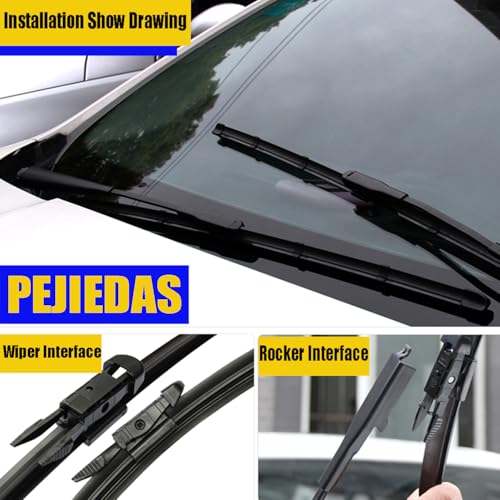 Image of 2 x OEM Quality Wiper Blades for Ford Escape 2008-2012, OE Genuine Style (20 inch + 20 inch Front Wiper Blades)
