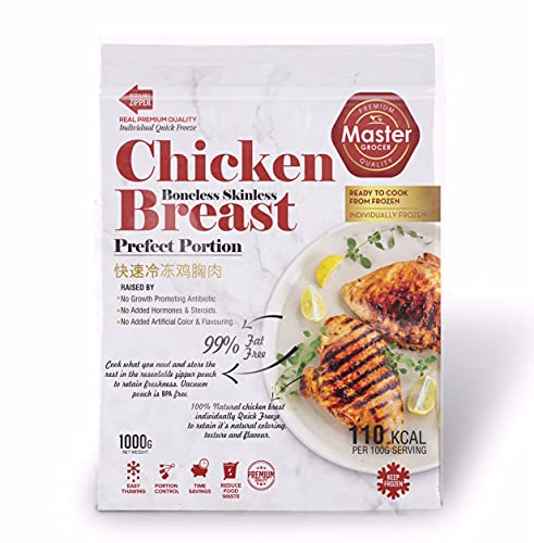 Master Grocer Individual Wrap Skinless 99% Fat Free Frozen Chicken Breasts 1 kg