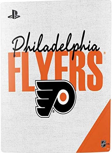 Skinit Decal Gaming Skin Compatible with PS5 Bundle - Officially Licensed NHL Philadelphia Flyers Script Design
