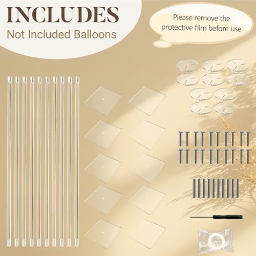 Image of OurWarm Acrylic Balloon Stands for Table Centerpieces, 10 Pack 31.5 Inch