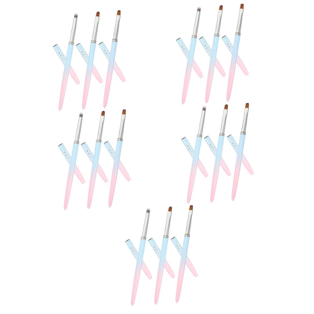 Healeved 5 Set Di Pennelli Per Nail Art Per Manicure Set Di Strumenti Per Nail Art Pennelli Per Nail Art Per La Casa Forniture Per Nail Art Per Saloni 3 Pezzi * 5