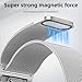 JKD No Gap Metal Bands Compatible with Samsung Galaxy Watch 7 6 5 4 Band 40mm 44mm, Galaxy Watch 6 4 Classic Band/Galaxy Watch 5 Pro Bands, 20mm One Click Stainless Steel Wristband Women Men, Silver