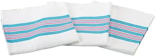BK304033RPCLB Hospital Receiving Blanket/Baby Blanket, 100% Cotton, 30" Width, 40" Length, 3.30 lb/dz, White/Blue/Pink Stripes, Pack of 144
