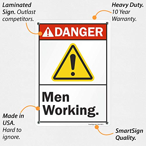 Panneau de signalisation Danger Men Working aluminium résistant - 4