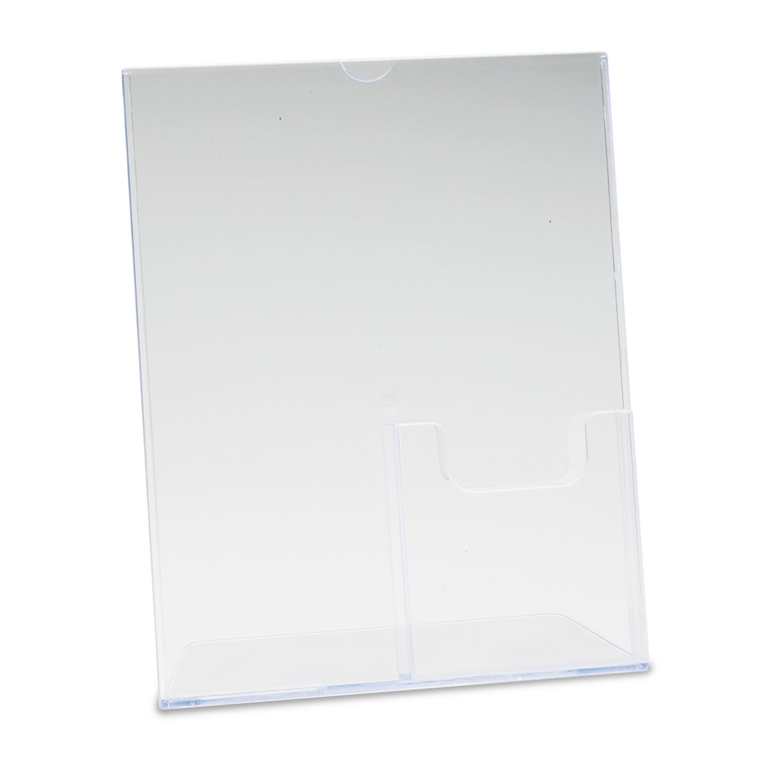 590501 Superior Image Sign Holder with Pocket, 9w x 4 1/2d X 10 3/4h, Clear