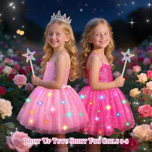 Falda tutú con luces para niñas de 3 a 8 años miniatura 2