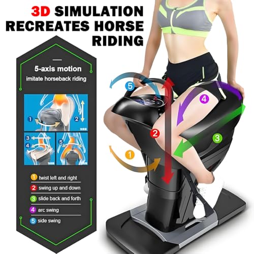 Elektryczny symulator jazdy konnej, trener jeździecki z ustawieniami prędkości i monitorowaniem kalorii, do fitnessu w domu i ćwiczeń brzucha
