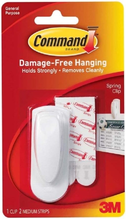 Command Spring Clip 1 Clip and 2 Adhesive (6 Pack) Amazon.ca Tools