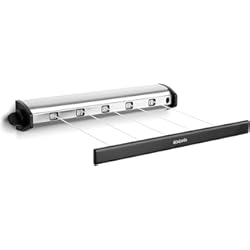 Tendedero Cuerda Extensible Brabantia 385766 - Cuerdas de Tender Extensibles, Acero Mate, Color Negro