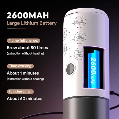 Cafetera portátil eléctrica con batería y cápsulas 1 taza miniatura 6