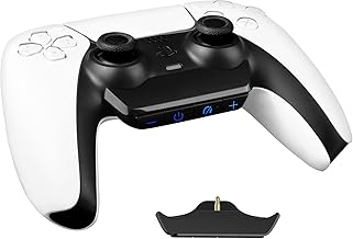 Bluetooth Adapter for PS5 Controller, BT 5.1 Low Latency Wireless Audio Transmitter, One Key Mute, Volume Adjustment, No Driver Needed Game Accessories for PS5 AirPods Sony Bose Earbuds Speakers