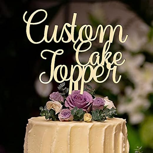 Incrizma Personalized Cake Topper - Mirror Gold