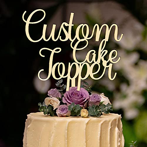 Image of Incrizma Customized Personalized CakeTopper Acrylic Cake Topper | Customized with Any Age Name Party Cake Decoration CakeTopper Cake Decoration Supplies (Personalized CakeTopper - Mirror Gold)