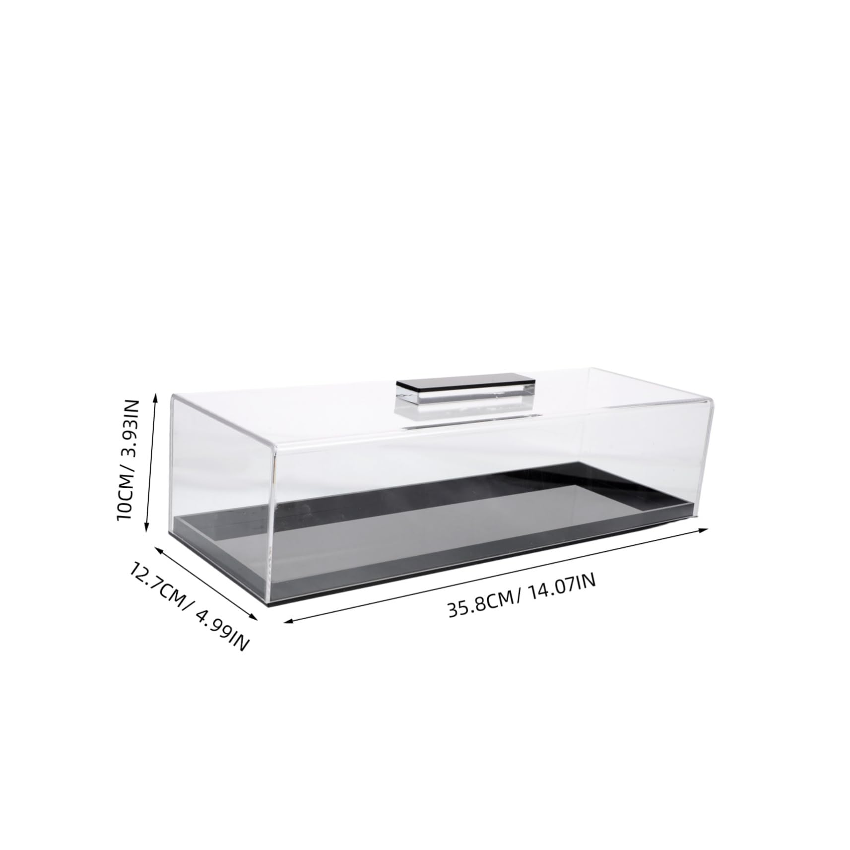 VALICLUD Base Rectangular para Tartas de Acrílico con Tapa, Bandeja para Postres Fácil de Limpiar y Compacta, Adecuada para Exhibición Elegante en Cocina