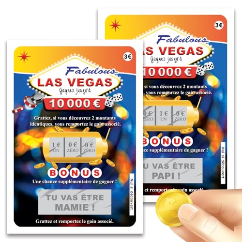 MIMI GRANDIT Carte à gratter Annonce Grossesse - Nous Allons Avoir Un bébé - Tu Vas être Papi, Papy, Mamie, Tonton, Tata, arrière mère père (1 Mamie + 1 Papi)