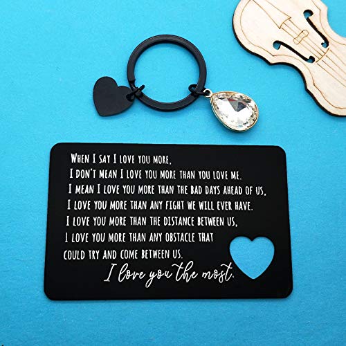 Xiahuyu Engraved Wallet Card Insert for Boyfriend Fiance Husband Christmas Birthday Gift Wedding Anniversary Card Gift Valentines Day Gifts I Love You Gifts for Him Boyfriend2
