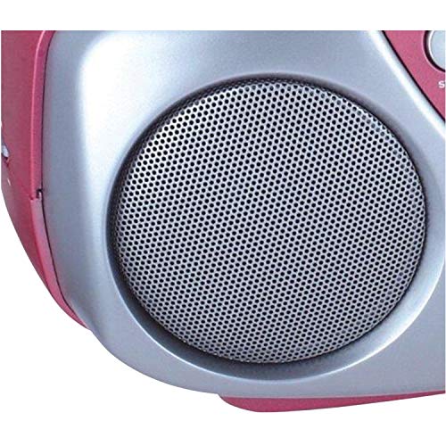 PROSCAN SRCD243 Portable CD Player with AM/FM Radio, Boombox (Pink) - Thumbnail 3