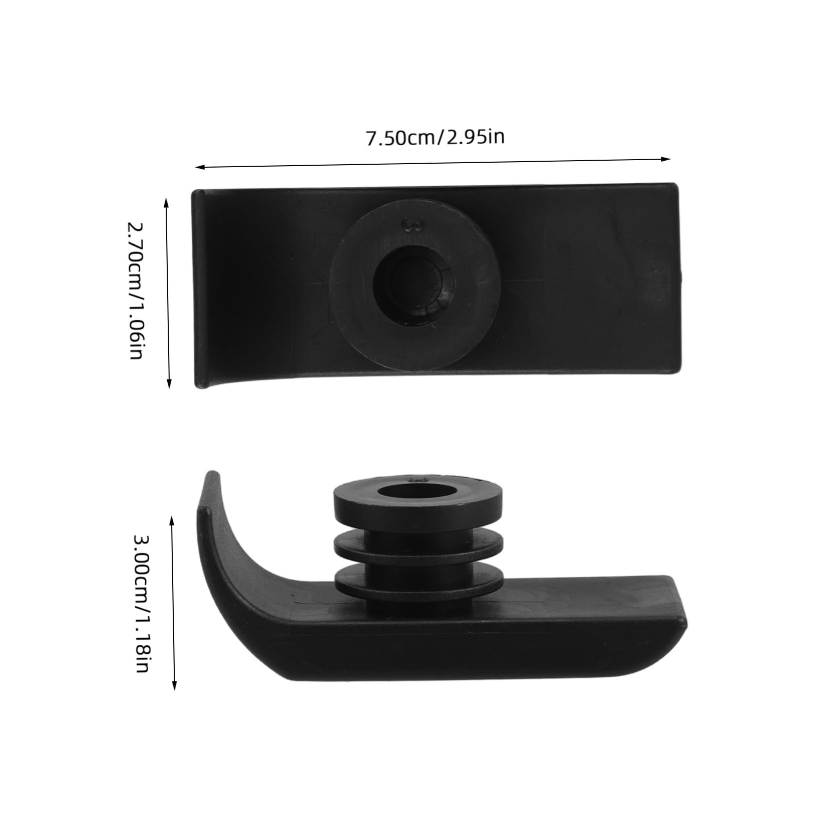 FOMIYES 2 Pcs Non-Slip Walker Feet Glides Universal Fit Practical Walker Ski Glides for Elderly Black Nonstick Walker Pads for Walker Gliders