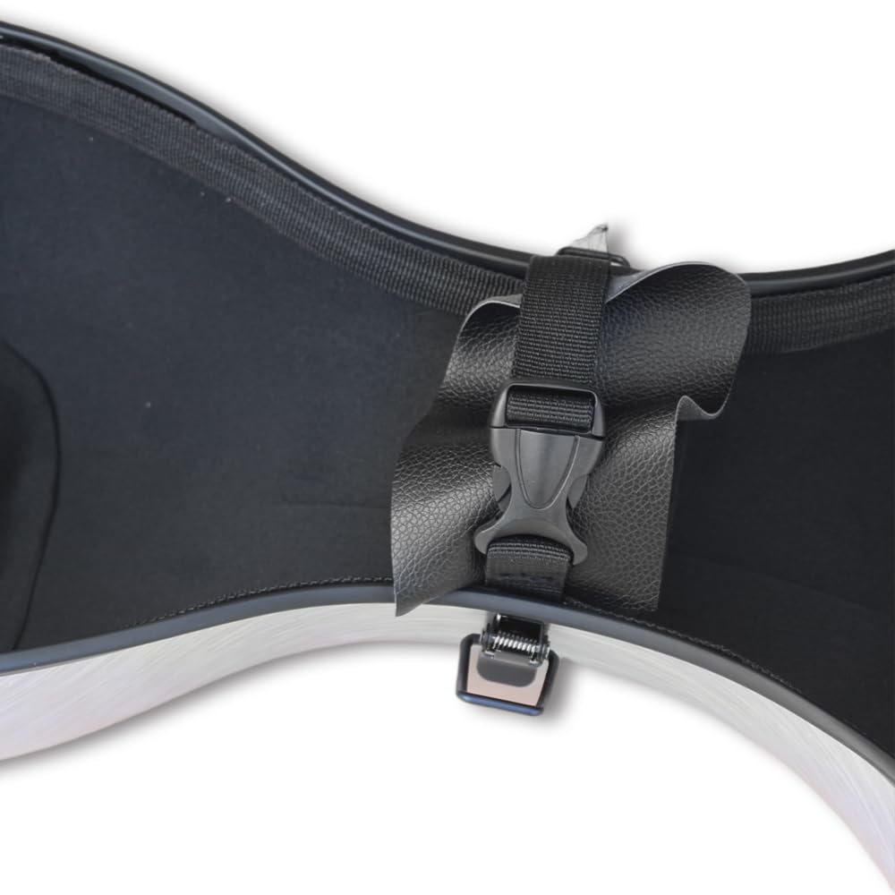 Custodia per violoncello 4/4 in fibra di carbonio con manico integrato, cinghie, ruote, custodia protettiva rigida per viaggi e prestazioni (argento)