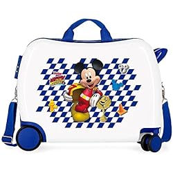 Maletas Infantiles Amazon Disney Mickey Good Mood, Maleta Infantil Niños, Blanco (White), 50 X 38 X 20 Cm