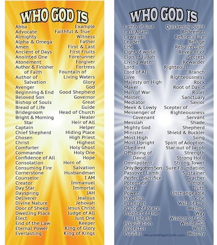 Names of God Book Mark, Set of 10, 156 Names