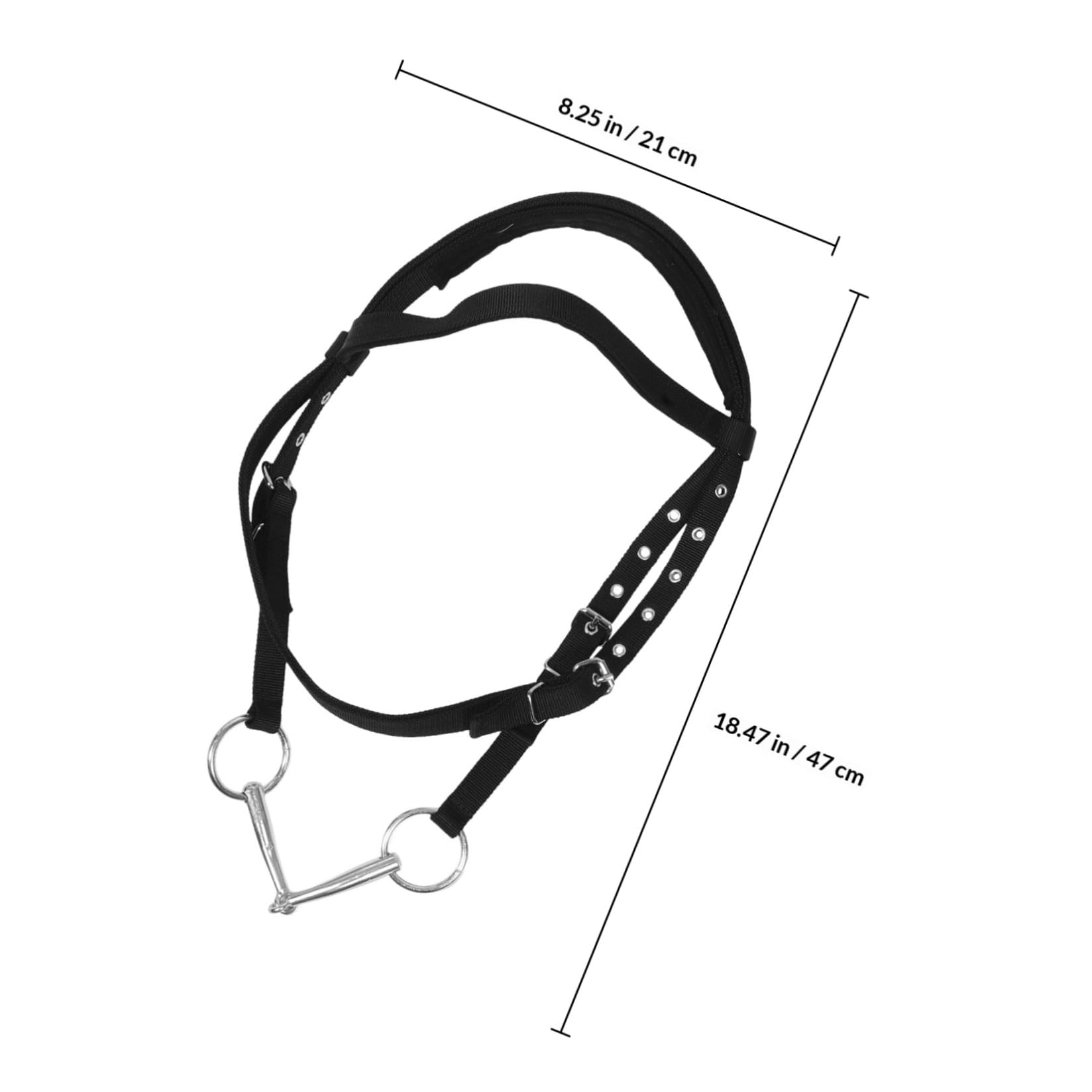 Cabezada y Riendas Trenzadas Planas de Nylon para Caballo, Accesorio de Entrenamiento para Actividades Ecuestres y Senderismo