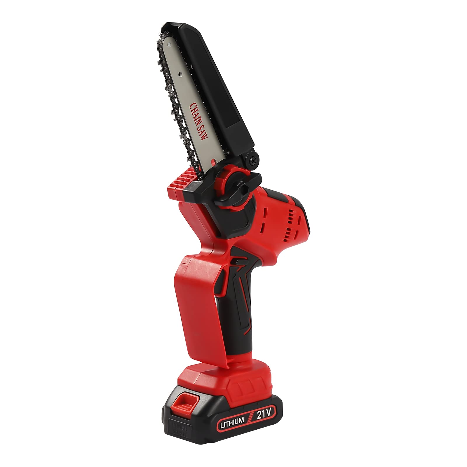 Mini akumulatorowa piła łańcuchowa 21 V z brzeszczotem ze stali węglowej 65 #, przenośna, 16 cm, elektryczna piła łańcuchowa z 2 bateriami litowymi, lekka akumulatorowa piła łańcuchowa do nożyc