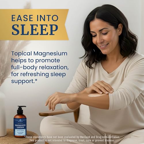 Image of Nobi Nutrition Magnesium Lotion | Relieves Muscle Cramps & Soreness | Relaxation & Calming Support | Topical Magnesium Cream for Leg Cramps | Maximum Absorption | Soothing Rub with Shea Butter | 8 oz