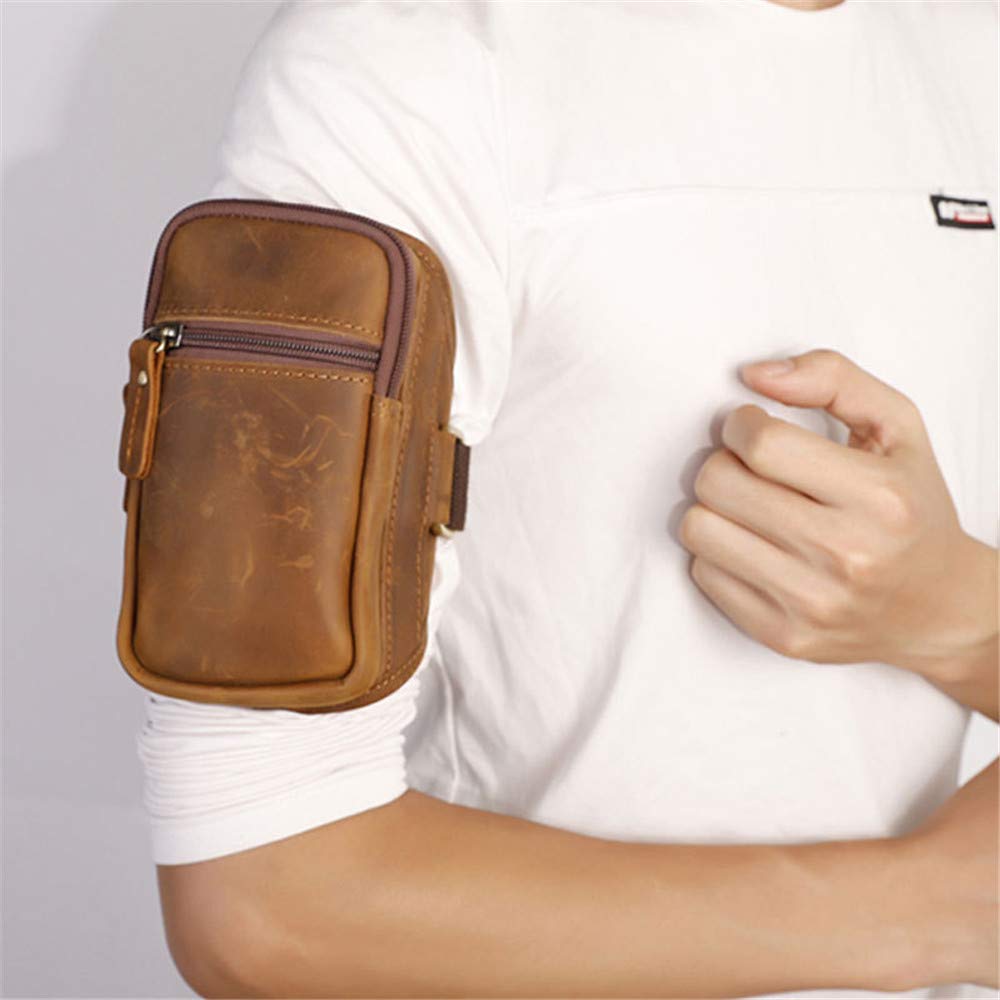 Brazalete deportivo Bolsa de brazo Funda de teléfono móvil Bolsa de brazo de cuero Funda de transporte de teléfono móvil 5.5 pulgadas Impermeable y resistente al sudor Gimnasio en funcionamient
