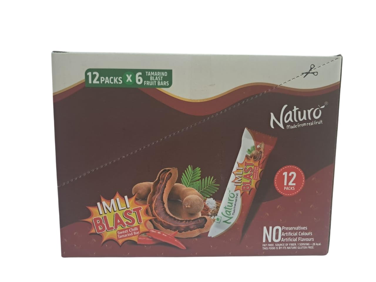 Naturo Imli Blast fruit Bar 42g (Pack of 12)-image-27