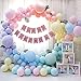 100 Palloncini Pastello in Lattice Ispessito, Palloncini Elio 5/10/12 Pollici Ghirlanda Macarons Opachi, Kit Festa Compleanno Bambina Battesimo Bimbo Decorazioni (100 Pezzi)