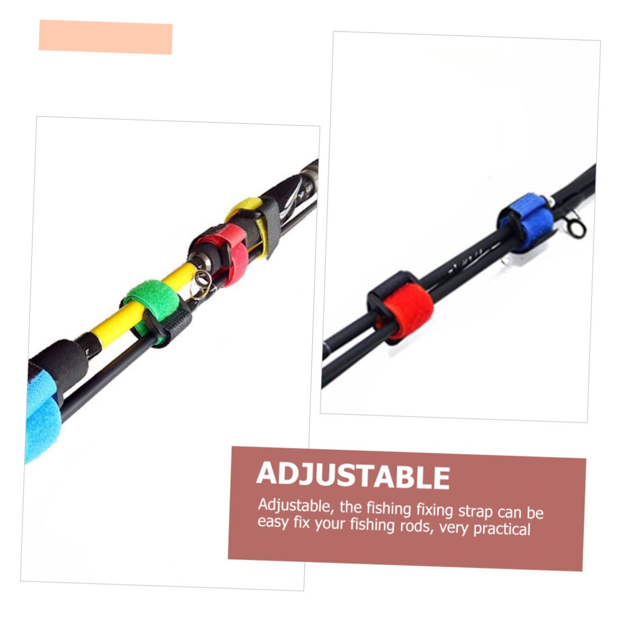 YARNOW Lot De 4 Supports De Canne À Pêche Portables Sangles Attaches Pour Canne À Pêche À La Mouche Réutilisables Pour La Pêche En Plein Air 20 Pièces X 4