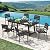 Cozyman Patio Table and Chairs Set, Patio Furniture Set, 7-Piece, HDPS All-Weather Material Outdoor Dining, Outdoor Furniture with Umbrella Hole, Black