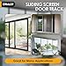 OTIIALOT Anodized Aluminium Sliding Screen Door Track,Sliding Door Bottom Track Replacement,Patio Screen Door Repair Guide (75 Inch)