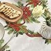 Horaldaily Christmas Tablecloth 60×60 Inch Round, Poinsettia Golden Ribbon Washable Table Cover for Party Picnic Dinner Decor