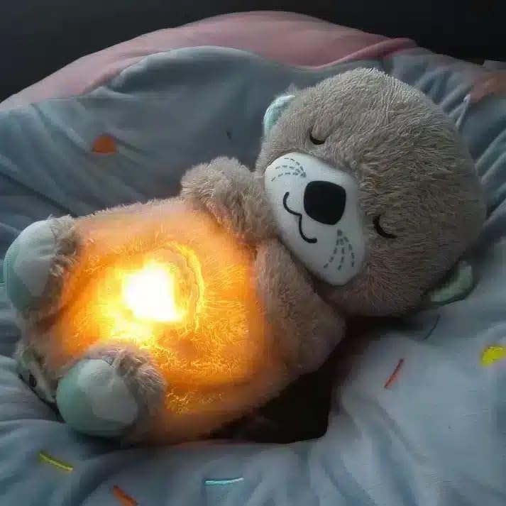 Image of MOROVIK Teddy Bear Sound Toy with Light and Music for Kids Stuffed Animal Plush Toys 1-5 Years Boys Girls Birthday Gift (Multi)