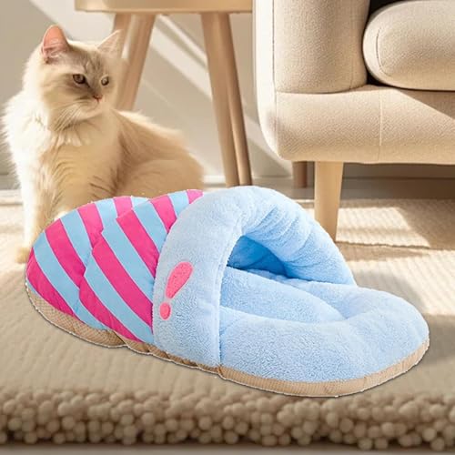 Lit douillet chien chat lavable : matelas moelleux en coton PP taille L pour couchage animaux chaud